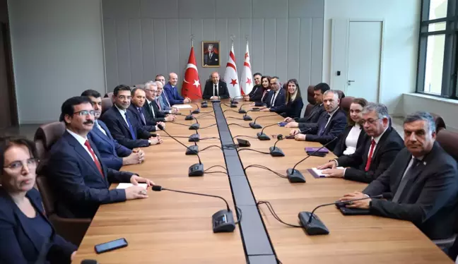 YÖK Başkanı Özvar, KKTC Cumhurbaşkanı Tatar'ı ziyaret etti