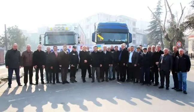 Uzunköprü'den Ukrayna'ya insani yardım malzemesi yola çıktı
