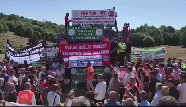 Tokat Serkiz Yaylası'nda 29 Ayrı Noktada Yapılacak Maden Sondaj Çalışmalarına Protesto