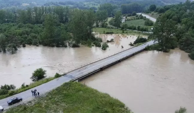 Son dakika! Kastamonu'da sel altındaki bölgeler havadan görüntülendi