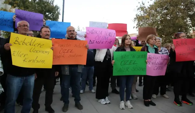 Keşan'da 'Yenidoğan Çetesi' Protestosu