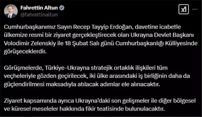 Ukrayna Devlet Başkanı Zelenskiy Türkiye'ye geliyor