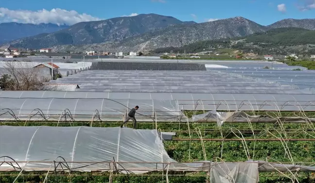 Antalya'da Hortum Nedeniyle Seralar Zarar Gördü