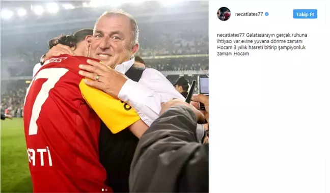 Necati Ateş'ten Fatih Terim Paylaşımı