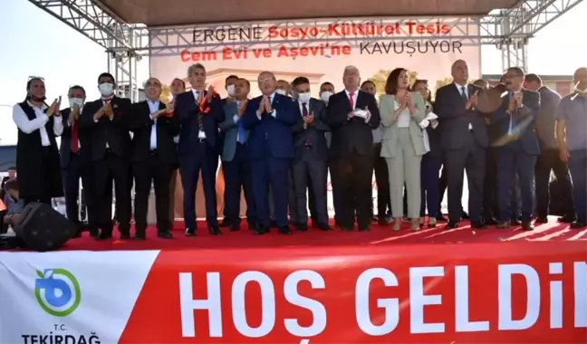 ERGENE SOSYO- KÜLTÜREL TESİS, CEM EVİ VE AŞEVİ'NİN TEMELİ DÜZENLENEN TÖRENLE ATILDI