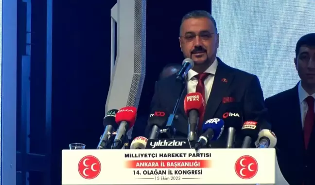 Ankara'da MHP İl Kongresi'nde Alparslan Doğan yeniden başkan seçildi