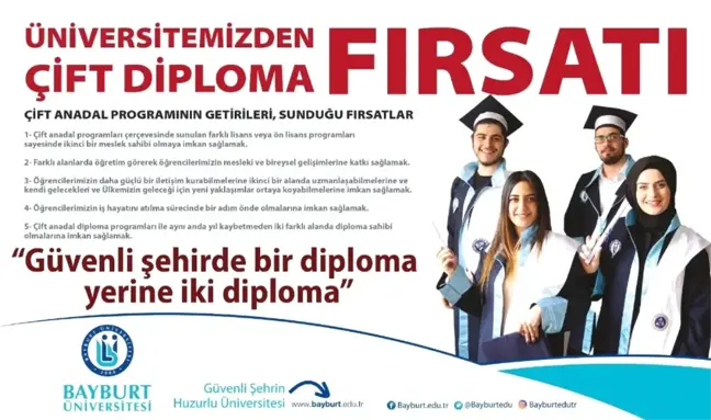 Bayburt Üniversitesi'nden Çift Anadal Fırsatı