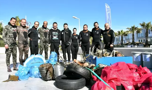 Gözde turizm merkezi Bodrum'un mavi suları gönüllü dalgıçlara emanet
