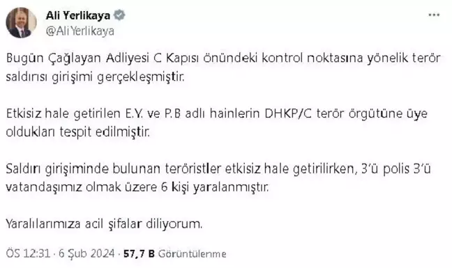 Çağlayan Adliyesi'nde DHKP/C Üyeleri Tarafından Saldırı Girişimi