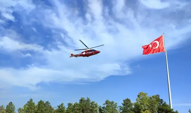 Seydişehir'de Nefes Alma Zorluğu Çeken 1 Günlük Bebek Ambulans Helikopterle Hastaneye Götürüldü