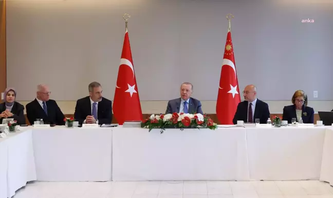 Cumhurbaşkanı Erdoğan, BM Genel Kurulu için ABD'de Yuvarlak Masa Toplantısı Düzenledi