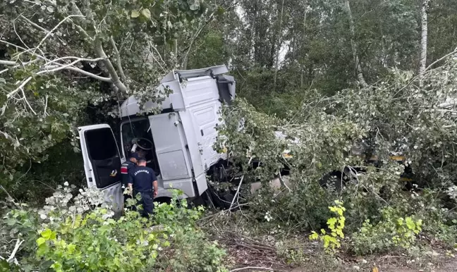 Sakarya'da TIR Kazası: Şoför Sıkıştı, İtfaiye Kurtardı