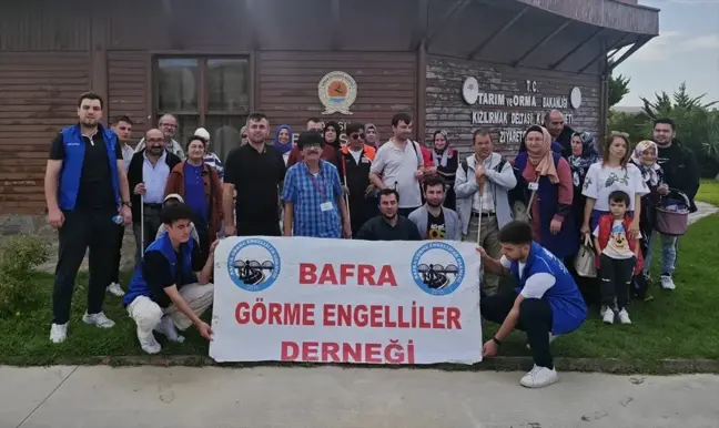 Görme Engelli Bireyler Kızılırmak Kuş Cenneti'nde Bisiklet Turu Düzenledi