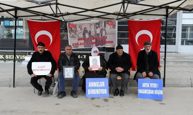 Muş'ta Aileler, PKK'dan Kaçırılan Çocukları İçin Eylemde