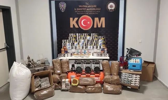 Yalova ve Kocaeli'de Kaçak Tütün Operasyonu: 8 Gözaltı
