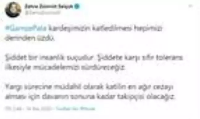 Bakan Selçuk: Gamze Pala davasının takipçisi olacağız