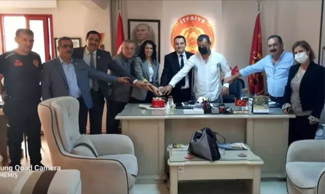 Manisalı Muhtarlardan İtfaiye'ye Kutlama Ziyareti