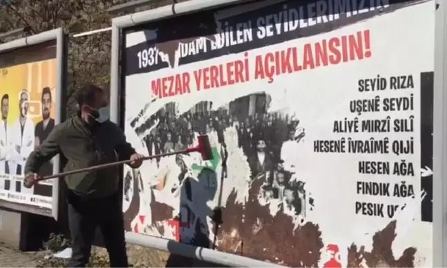 SEYİT RIZA'NIN ÖLÜM YIL DÖNÜMÜ ÖNCESİ ASILAN AFİŞLER KALDIRILDI