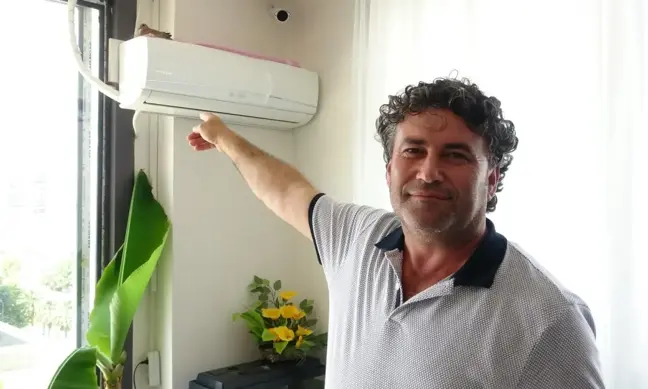 Kuş yuva yaptı, bu sıcakta klimadan vazgeçti