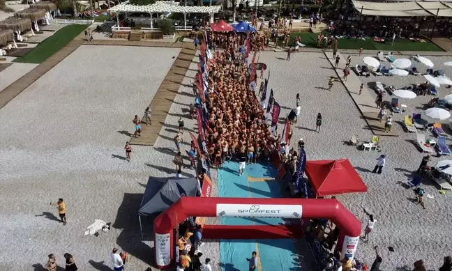 5. Uluslararası Fethiye Spor Festivali'nde Açık Su Yüzme Yarışları Yapıldı