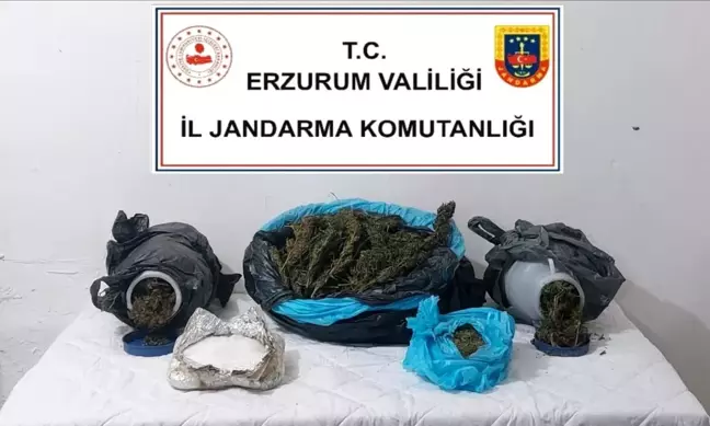 Erzurum'da Jandarma Operasyonunda Uyuşturucu Maddeler Ele Geçirildi