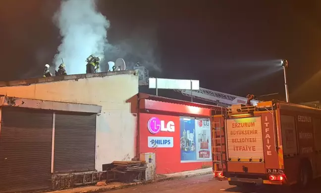 Erzurum'da Çay Ocağında Yangın Çıktı