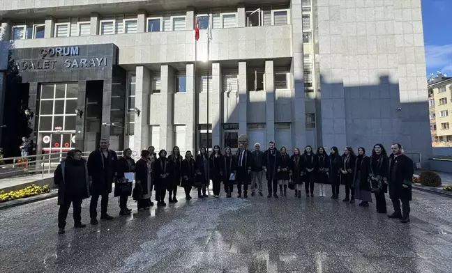 Çorum'da Avukatlardan Kadına Yönelik Şiddet Protestosu