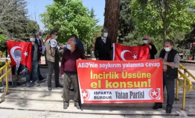 BURDUR'DA VATAN PARTİSİ'NDEN BİDEN'A TEPKİ
