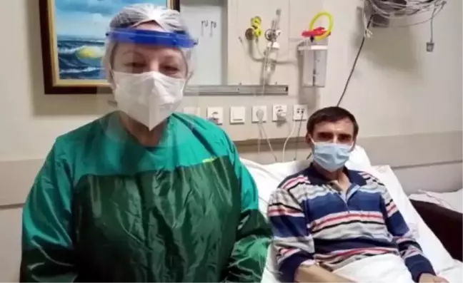 Koronavirüs hastasına, hemşirelerden doğum günü sürprizi