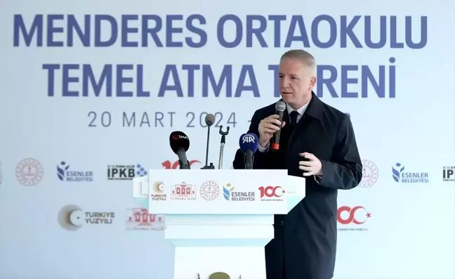 Esenler Belediyesi Menderes Ortaokulu'nun Temelini Attı