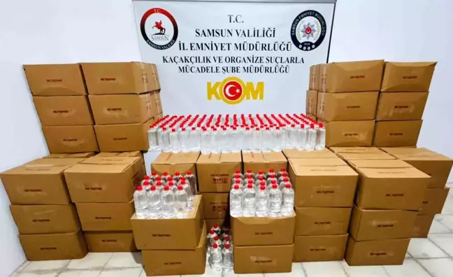 Samsun'da 3 Ton Kaçak Etil Alkol Ele Geçirildi