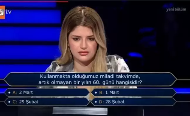 Kullanmakta olduğumuz miladi takvimde, artık olmayan bir yılın 60. günü hangisidir?