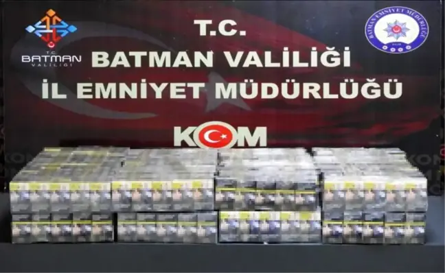 Batman'da tankerle kaçak sigara sevkiyatı yapan sürücü gözaltına alındı