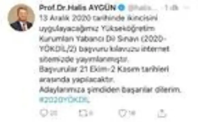 YÖKDİL/2 başvuru kılavuzu yayımlandı