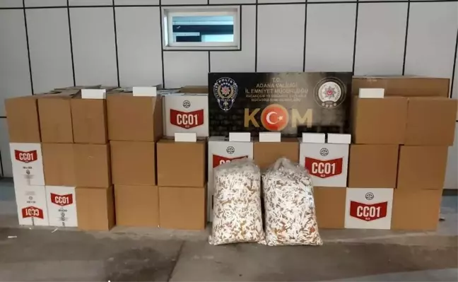 Adana'da 1 milyon 220 bin kaçak makaron ele geçirildi
