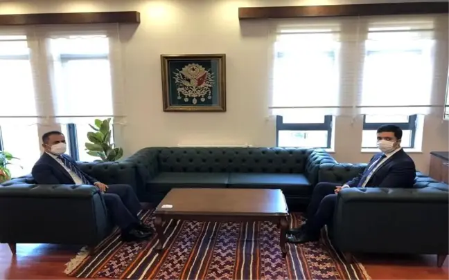 Vali İlhami AKTAŞ, Bayramiç Kaymakamı Alper Taş'a Hayırlı Olsun Ziyaretinde Bulundu