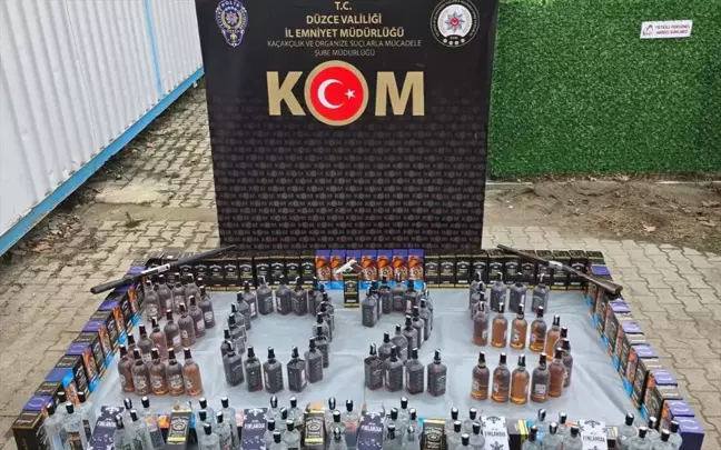 Düzce'de Sahte Alkol Operasyonunda 1 Şüpheli Gözaltına Alındı