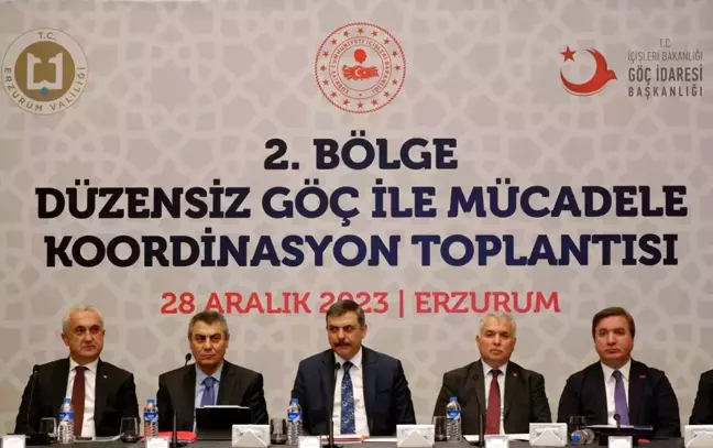 İkinci Bölge Düzensiz Göçle Mücadele Koordinasyon Toplantısı Erzurum'da Gerçekleşti