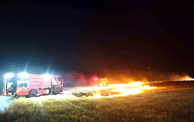 Malatya'da Anız Yangınları Söndürüldü