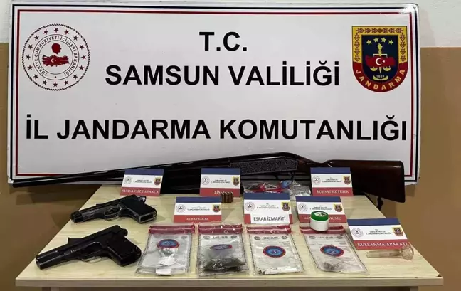 Samsun'da Jandarma Uyuşturucu ve Silah Operasyonu: 2 Gözaltı