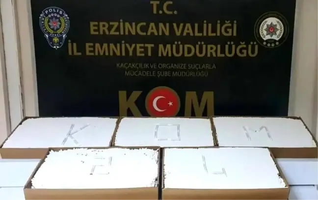 Erzincan'da 25 Bin Kaçak Dolu Makaron Ele Geçirildi