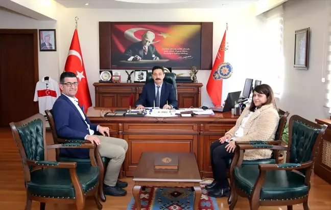 AA Konya Bölge Müdürü Süt'ten Başsavcı Çelenk ve Emniyet Müdürü Temiz'e ziyaret