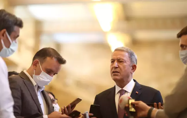 Milli Savunma Bakanı Akar, Mecliste gazetecilerin sorularını yanıtladı Açıklaması