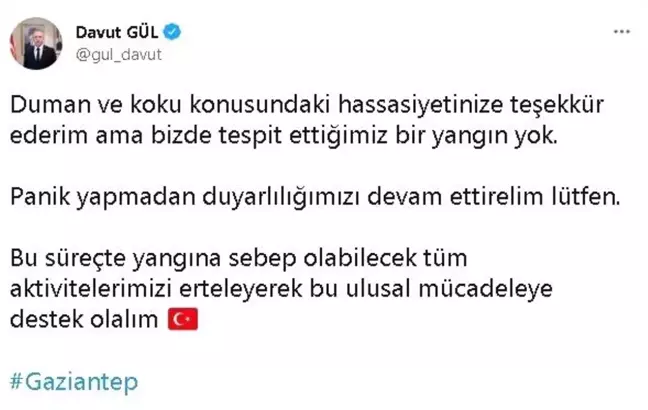 Gaziantep'te etkili olan dumanlı hava kentte orman yangını paniği yaşattı