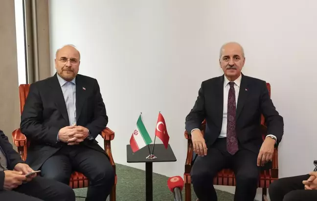 TBMM Başkanı Kurtulmuş ve İran İslami Şura Meclisi Başkanı Galibaf Görüştü