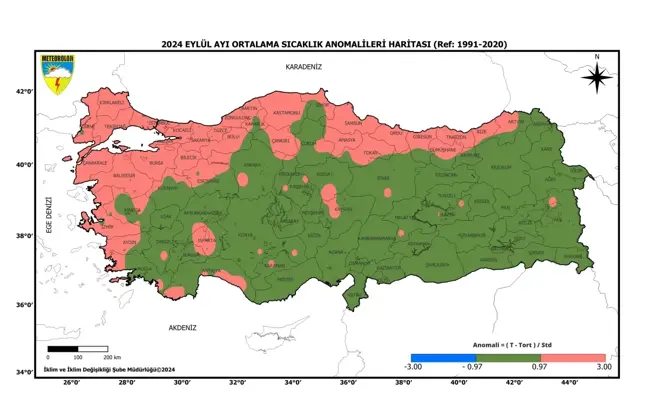 2024 Eylül Ayı Sıcaklık Rekoru: Son 53 Yılın En Sıcak Yedinci Eylülü