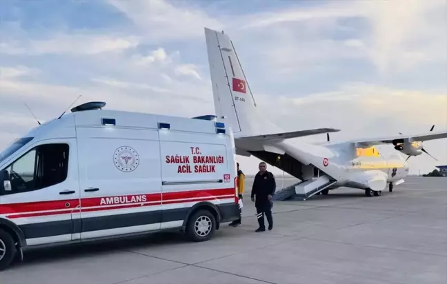 6 Aylık Delal Bebek Ankara'ya Ambulans Uçakla Sevk Edildi