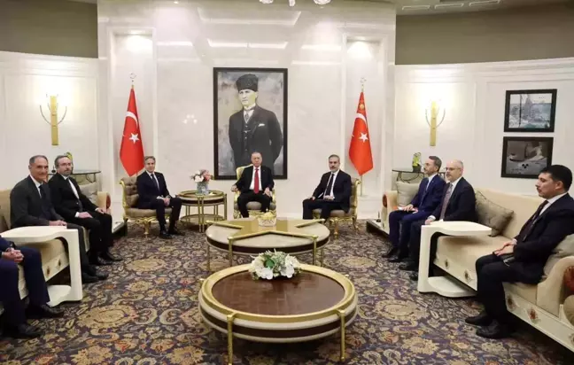 Cumhurbaşkanı Erdoğan, ABD Dışişleri Bakanı Blinken'ı Kabul Etti