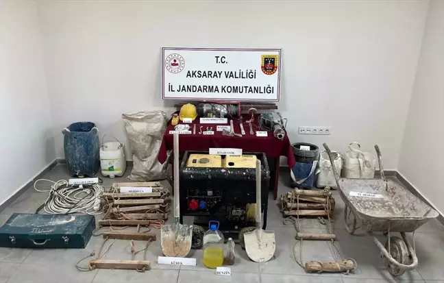 Aksaray'da Kaçak Kazı Yapan 5 Şüpheli Gözaltına Alındı