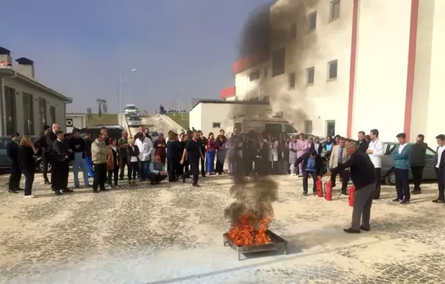 Elmalı Devlet Hastanesi'nde Yangın Tatbikatı